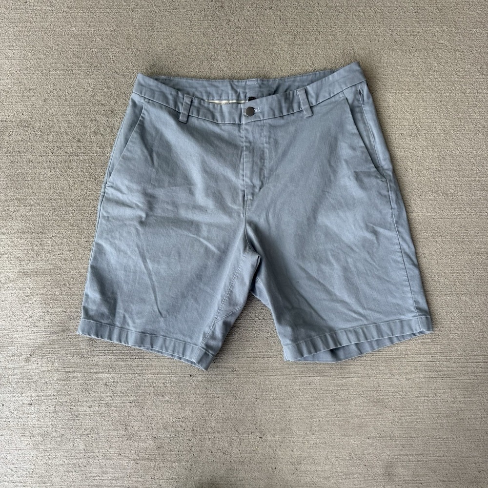 Lululemon Commission Shorts Men's 34 Blue Chino Style Casual Stretch